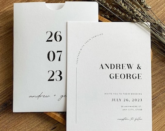 Personalized Wedding Invitation: Elegant Zenit Textured Card