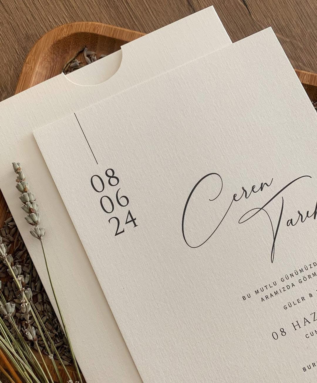 Elegant Textured Wedding Invitation: Cream and White, Personalized ...