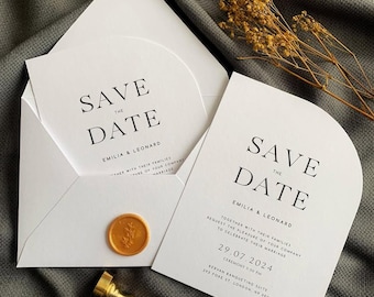 Custom Oval Wedding Invitation: Handmade Seal, Personalized Design