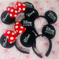 Personalised Family Disney Ears Set | Custom Name/ Year | Matching Mickey & Minnie Headbands | Trip Reveal Gift