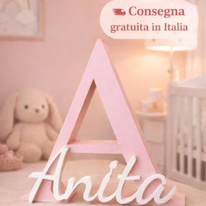 Décoration 3D personnalisée avec prénom – Initiale et prénom – Cadeau de naissance | Décoration pour chambre de bébé fille | Idée cadeau pour une baby shower