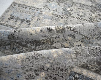 Alfombra de lana anudada a mano, color moderno personalizado, 170 x 240