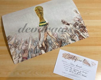 An Original World Cup inspired Artwork Print - The Illusion of Winning x