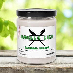 Smells Like Baseball Season Candle  / Baseball Candle Gift for Him / Gift for Baseball Fan / Personalized Baseball Candle Gift Idea