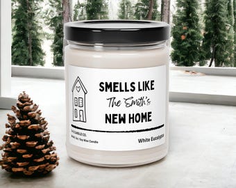 Personalized New Home Candle: Housewarming Soy Candle Gift