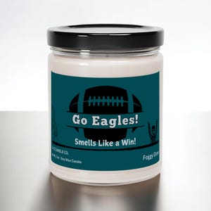 Go Eagles! 7oz Soy Wax Candle: Football Fan Gift