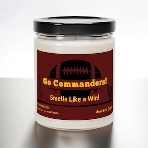 Go Commanders Football Candle  / 7oz Soy Wax Candle / Smells Like a Commanders Win Candle / Washington Commanders / Candle for Football Fans
