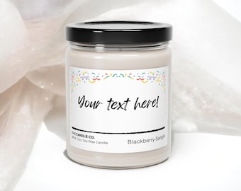 Vela de cumpleaños personalizada: Vela de soja vegana con aroma natural