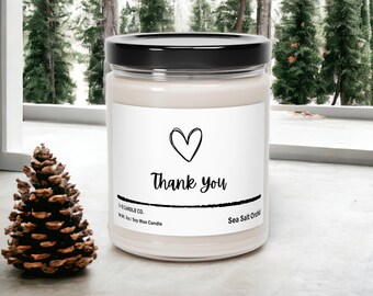 Thank You Soy Candle Gift: Hand Poured Scented Appreciation