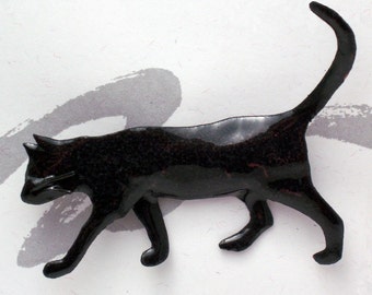 Black Cat Enameled Cat Pin