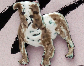 Bulldog Enameled Dog Pin