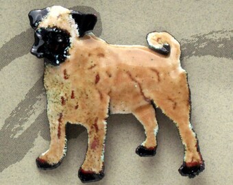 Pug Enameled Dog Pin