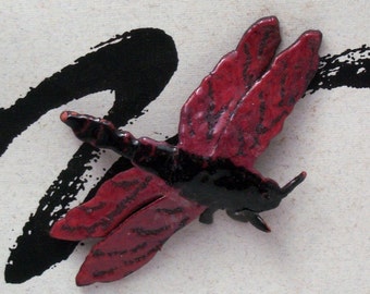 Dragonfly Enameled Critter Pin