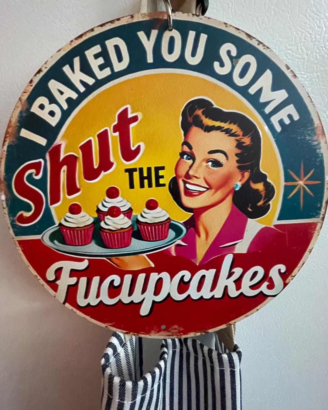 1950’s • Vintage Themed Metal Sign: “fucupcakes” | Comedic | Sarcastic ...