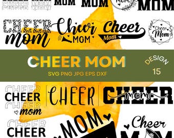 SVG-bundel Cheer Mom: cheerleaderontwerp (digitale download)