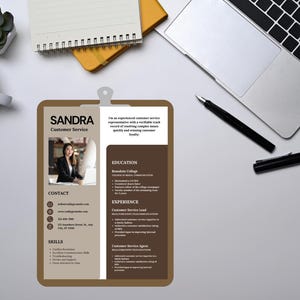 Professional Resume Template, CV Template, Modern Resume, Clean Resume, Executive Resume, Instant Download, Canva Resume, Digital Download