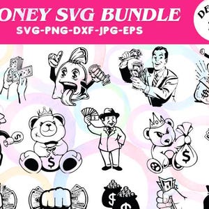 Dollar Sign Clip Art, Dollar SVG, Monay Bag SVG, Dollar Sign SVG Bundle, Dollar Sign Cut Files, Money Bag Vector, Dollar Sign Cricut, Png