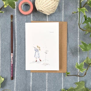 Klappkarte mit liebevollem Aquarellmotiv | Querflöte | A6 | musikalische Grüße | auf Kunstdruckpapier gedruckt | inkl.Kraftpapierumschlag