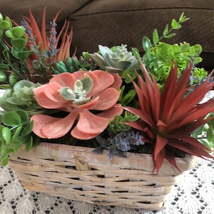 succulent basket centerpiece