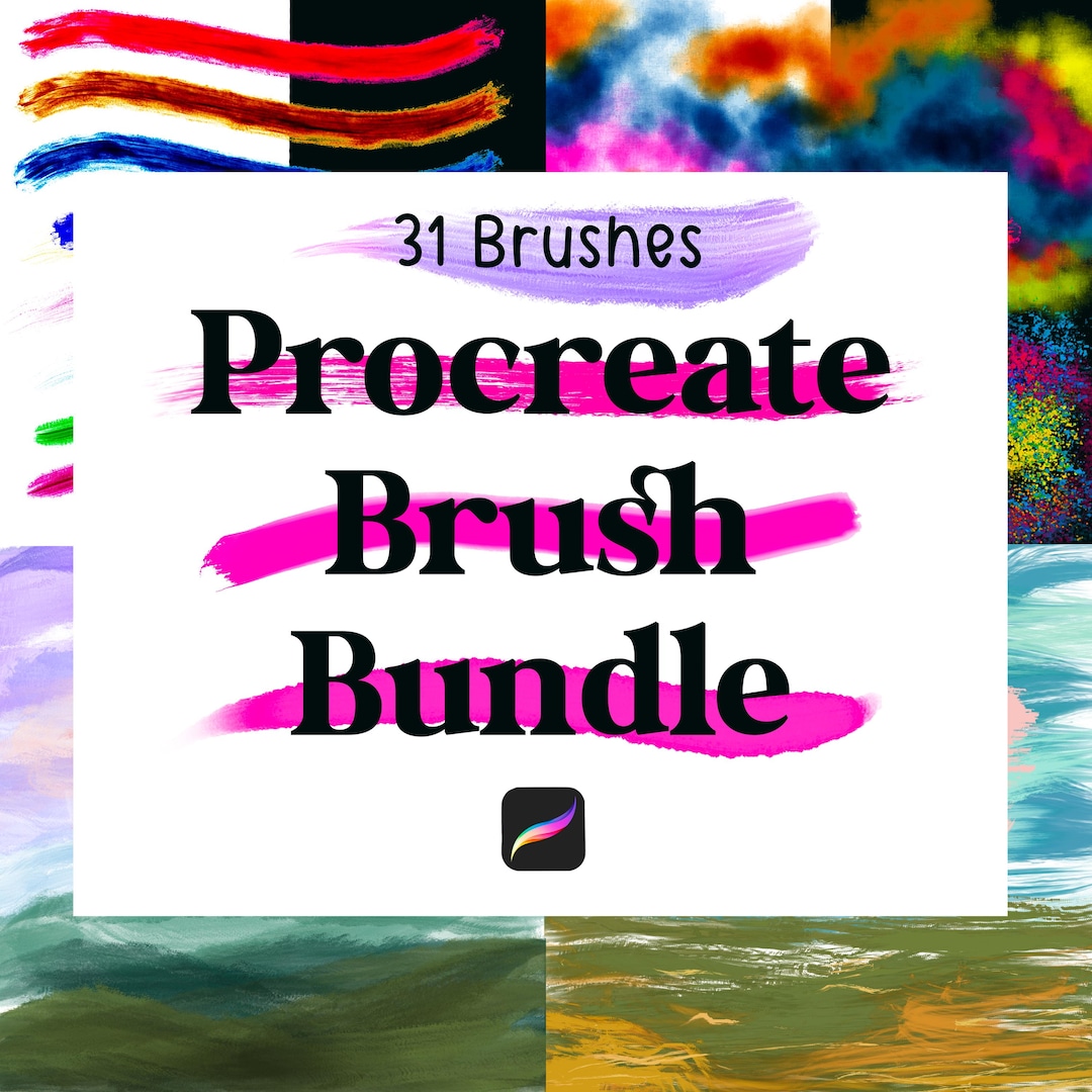 Brush Bundle for Procreate | Set of 31 Brushes | Metallic Brush Set for ...