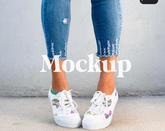 Shoes Procreate Mockup Seamless Pattern Mockup for Procreate Digital Mockup Download Womens Shoes Procreate Mockup