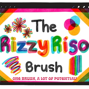 Pincel de efeito Risograph para Procreate | Pincel retrô para Procreate | Pincel Riso | Pincel digital | Pincel para iPad | Pincel de ilustração