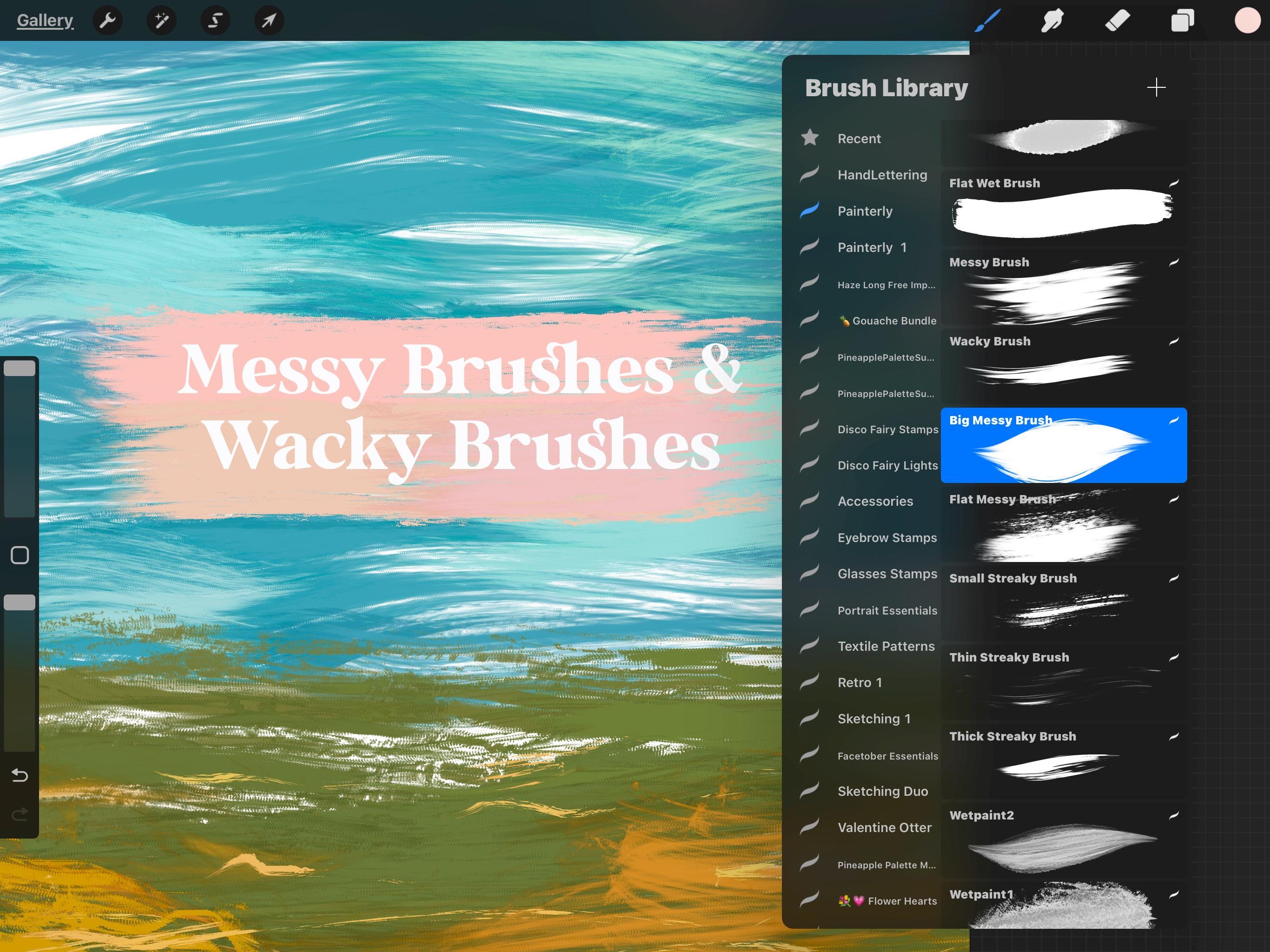 Brush Bundle for Procreate | Set of 31 Brushes | Metallic Brush Set for ...