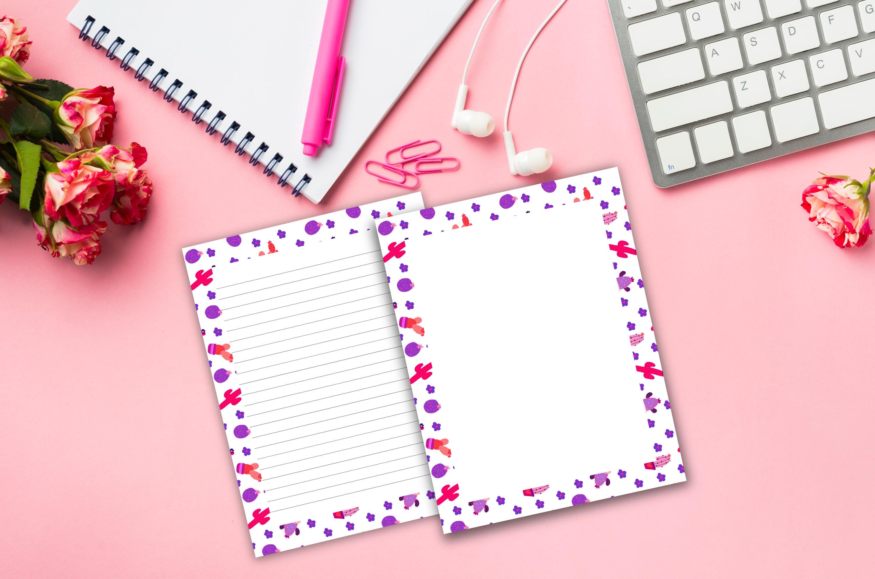 Cute Printable Stationery Instant Download Digital Note Paper Papers ...