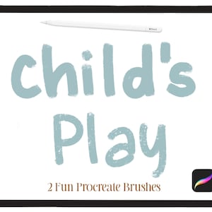 2 Procreate Lettering Brushes Child’s Play Brushes Crayon-like Paint-like Brushes for Lettering Drawing Painting Digital Downloads