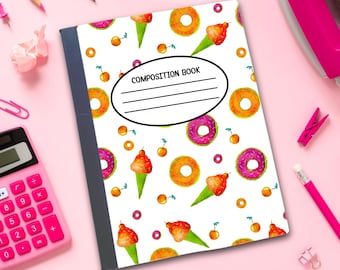 Zusammensetzung Notebook Cover Mockup für Procreate Schulanfang Mockup Benutzerdefiniertes Notebook Cover Mockup Muster Mockup für Notebooks
