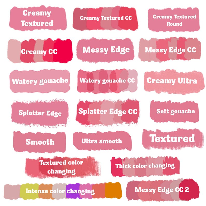 Gouache Brushes for Procreate | Set of 19 Brushes | Paint Brush Set for ...