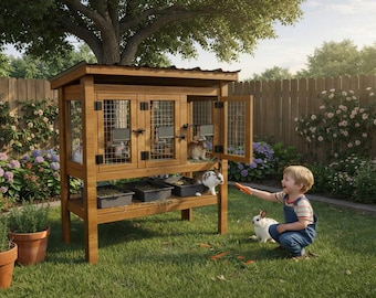 DIY Rabbit Hutch Plans: Guinea Pig/Quail Hutch (PDF Instructions)