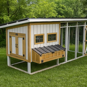 6x16 Chicken coop plans - DIY Chicken coop plans with run - DIY Chicken run plans - Chicken Coop & Run Plans
