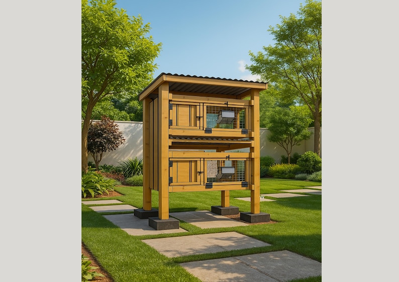 Rabbit or Guinea Pig Hutch Plans |easy to Build a Safe, Spacious Hutch ...