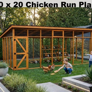 DIY Chicken Run Plans 10 x 20: PDF Download for 25 Chickens