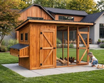 DIY Chicken Coop Plans with Run: 6x12 for 10 Chickens