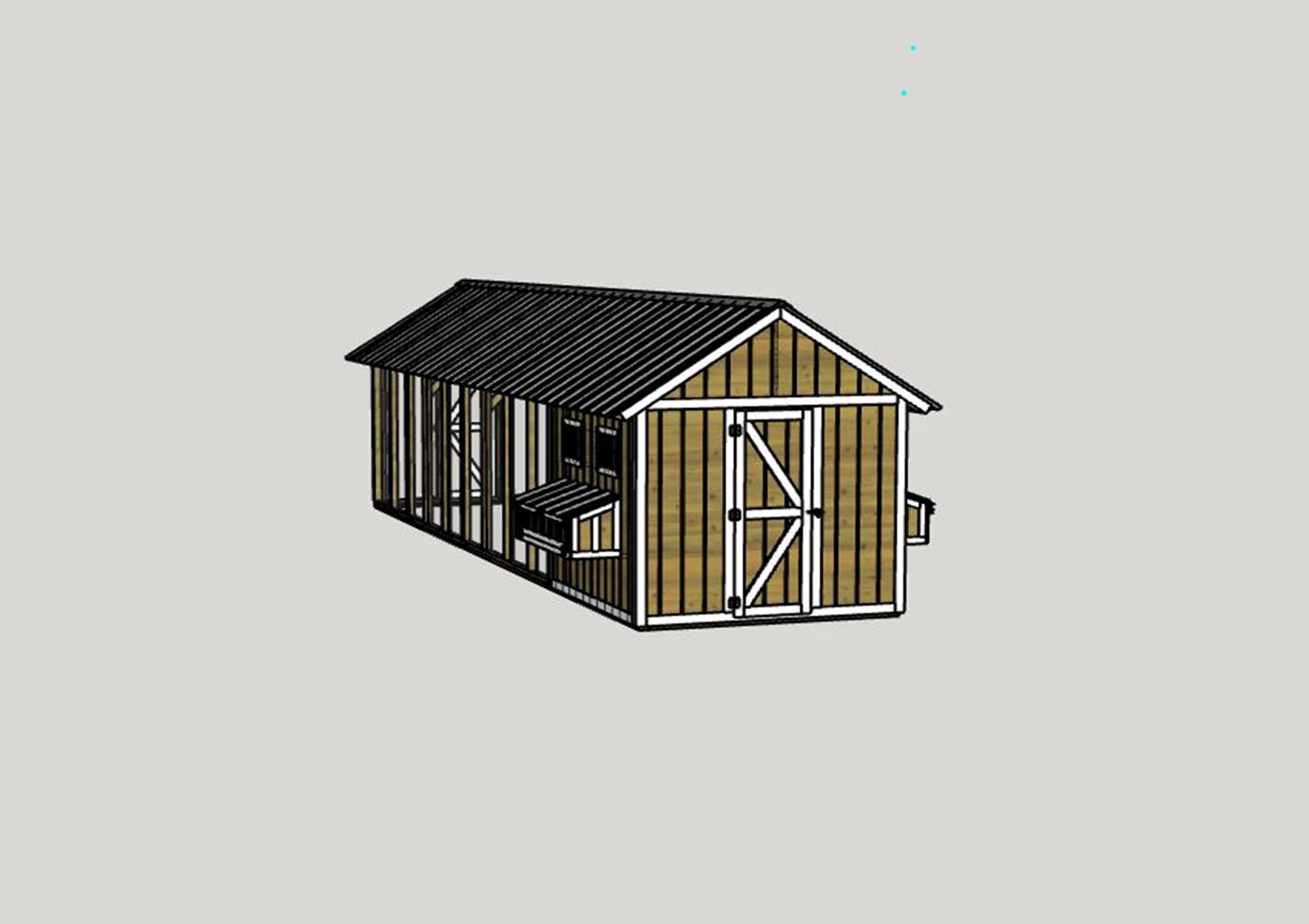 8x32 DIY Chicken Coop Plans With Run: (PDF Plans)20chickens - Etsy