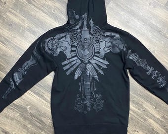 Bluza z kapturem Vi Arcane Tattoo Blackout Gunmetal Stealth z kapturem