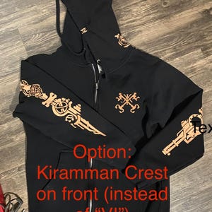 Bluza z kapturem Vi Arcane Back Tattoo League of Legends CaitVi Bleach Painting Vi Neck Gears Hooded Sweatshirt zdjęcie 7