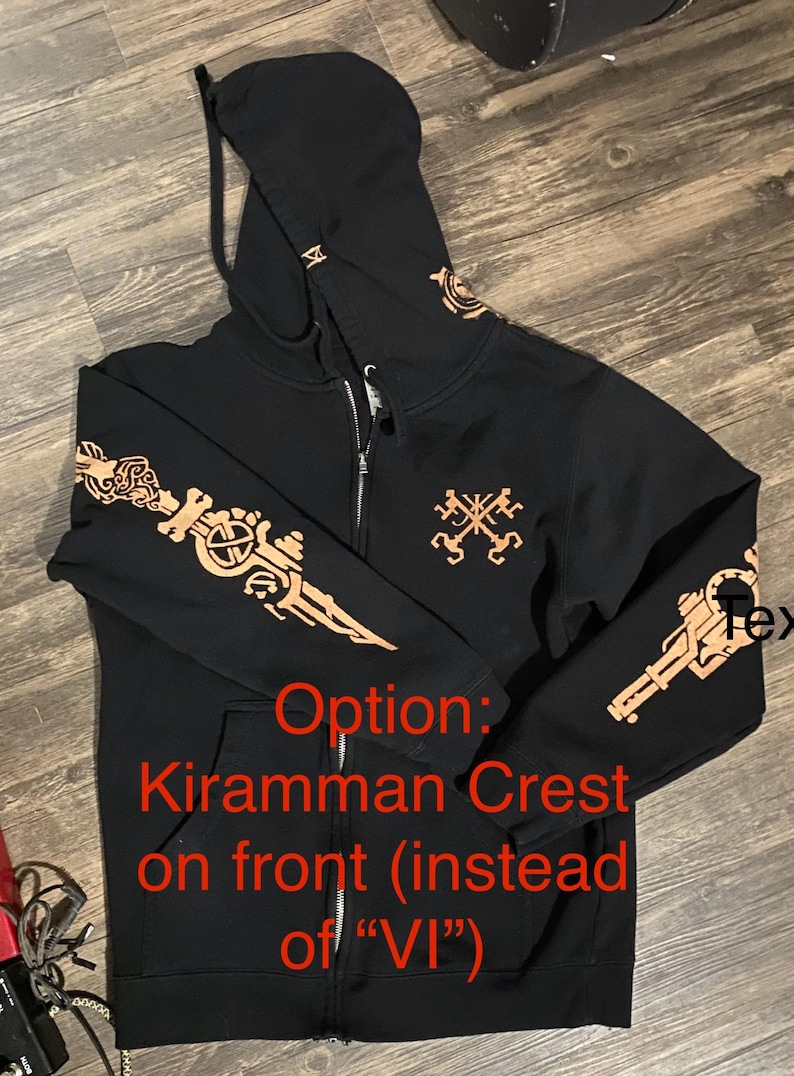 Bluza z kapturem Vi Arcane Back Tattoo League of Legends CaitVi Bleach Painting Vi Neck Gears Hooded Sweatshirt zdjęcie 7