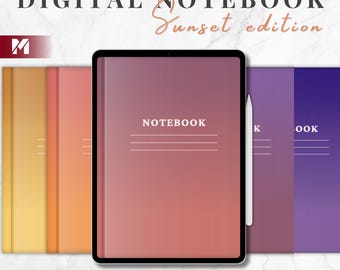 Cyfrowy notatnik z estetycznymi notatkami dla GoodNotes i Notability | 30 szablonów, papier w linie, planer nauki i produktywności na iPada