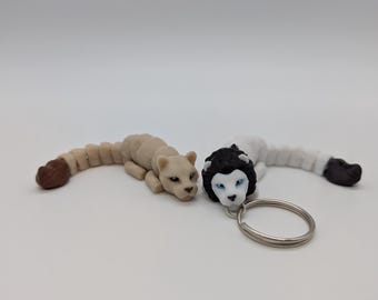 Juguete antiestrés de león personalizable / Compañero de escritorio articulado o llavero