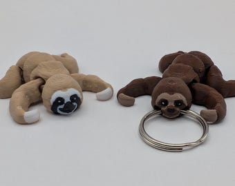 Juguete antiestrés de perezoso personalizable / Compañero de escritorio o llavero