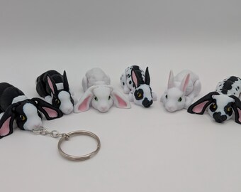 Juguete de escritorio de conejo personalizable / Llavero pequeño de conejo para inquietarse