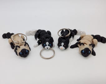 Juguete antiestrés para gatos personalizable / Compañero de escritorio articulado o llavero