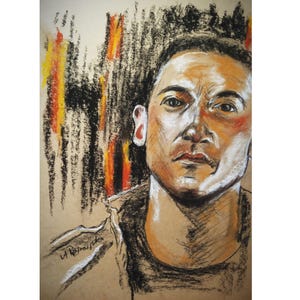 Punisher – Handgezeichneter Pastell Kunstdruck