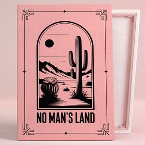 Niemandsland Kunst Poster oder Leinwand Wandkunst für südwestlichen Wohnzimmer Minimalismus Zeitgenössische Wüstenlandschaft Rosa Kunst Büro Dekor