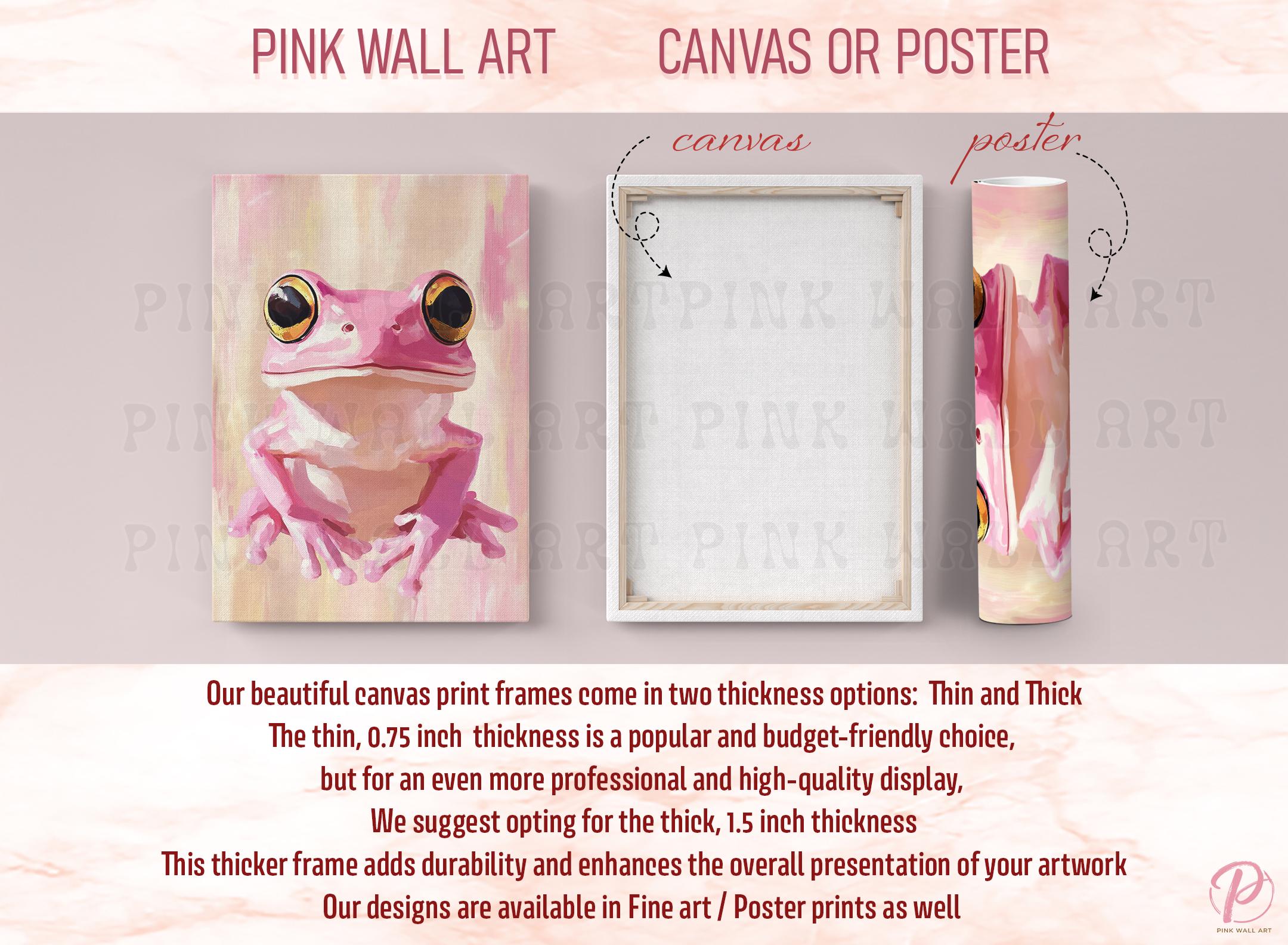 FireDeer Happy Frog Wall Art - Stampa su tela divertente con rana che balla per lavanderia, poster per bagno, immagini divertenti di animali per il