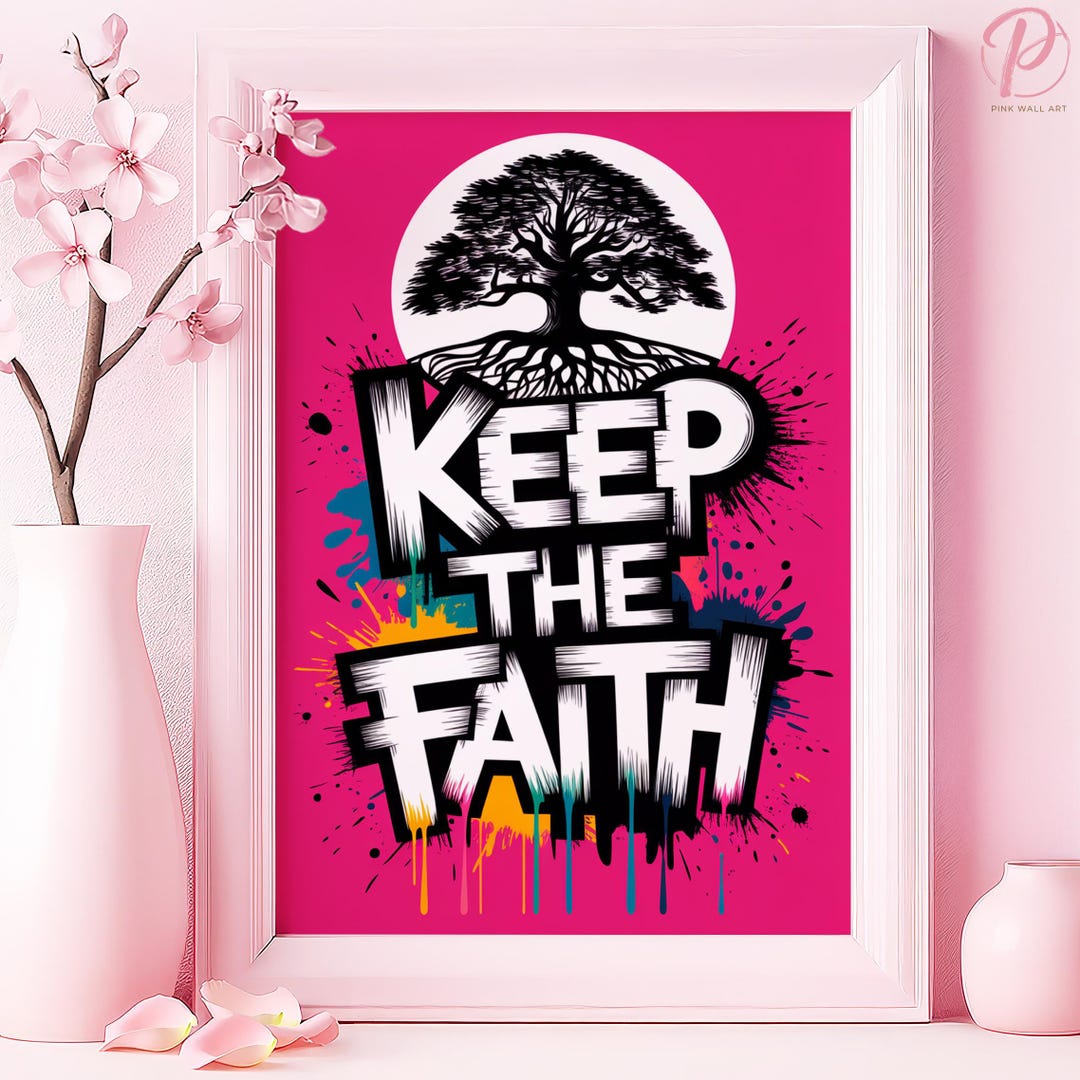 Keep the Faith Tree of Life Art Poster or Canvas Wall Art for Modern ...