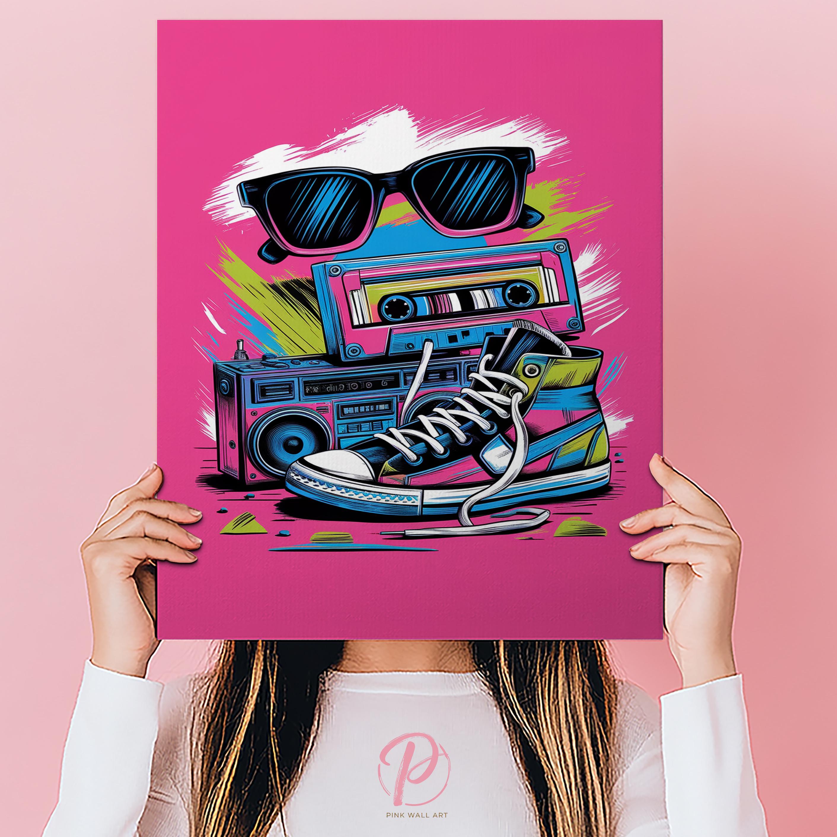 【80s / 50s】ポストモダン・アートデコ Retro 80s Pop Culture Vibes Art Poster or Canvas Wall Art